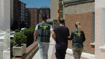 Imagen del detenido por la Guardia Civil en Guadalajara. 