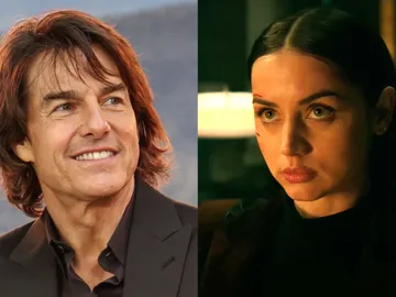 En el montaje, Tom Cruise y Ana de Armas En el montaje, Tom Cruise y Ana de Armas