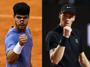 Carlos Alcaraz y Jannik Sinner, finalistas del Masters de Roma 2025
