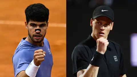 Carlos Alcaraz y Jannik Sinner, finalistas del Masters de Roma 2025 Carlos Alcaraz y Jannik Sinner, finalistas del Masters de Roma 2025