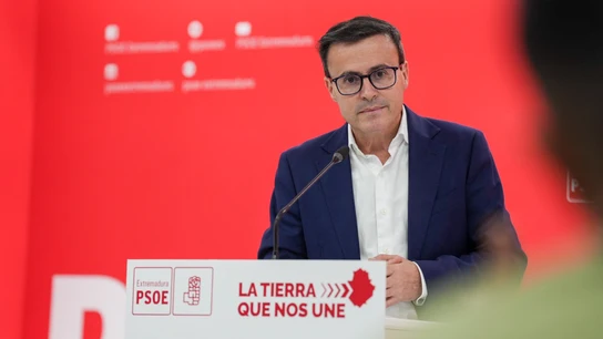 El secretario general del PSOE, Miguel Ángel Gallardo, en rueda de prensa El secretario general del PSOE, Miguel Ángel Gallardo, en rueda de prensaREMITIDA / HANDOUT por PSOE DE EXTREMADURAFotografía remitida a medios de comunicación exclusivamente para ilustrar la noticia a la que hace referencia la imagen, y citando la procedencia de la imagen en la firma16/05/2025