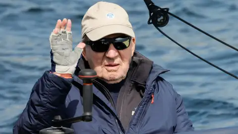 El rey emérito, Juan Carlos I, en Sanxenxo El rey emérito, Juan Carlos I, en Sanxenxo