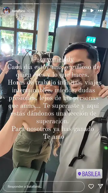 Melody y su novio, Ignacio Batallán en redes sociales Melody y su novio, Ignacio Batallán en redes sociales