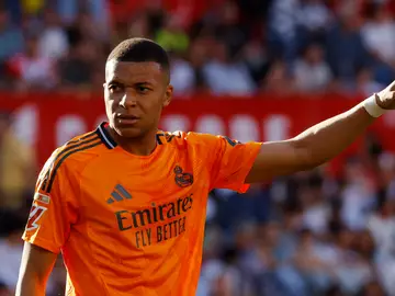 Kylian Mbappé en el partido contra el Sevilla Kylian Mbappé en el partido contra el Sevilla