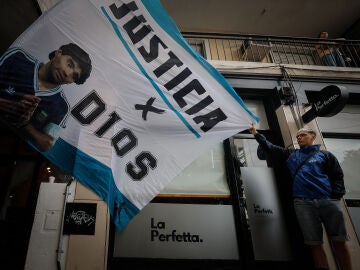 Fotografía de archivo de simpatizantes de Diego Armando Maradona