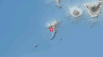 Epicentro del terremoto en El Hierro 