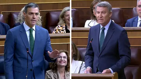 Sánchez y Feijóo en el Congreso Sánchez y Feijóo en el Congreso