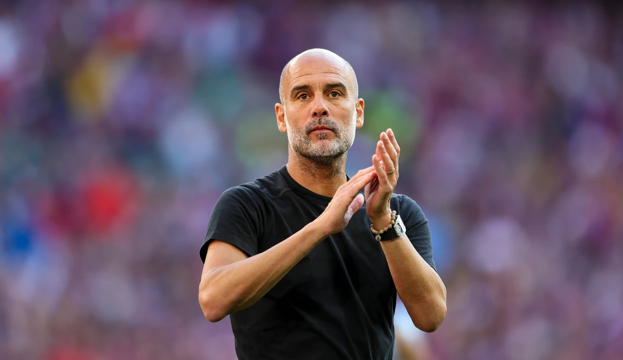 Guardiola en el partido del Bournemouth