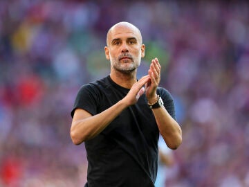 Guardiola en el partido del Bournemouth