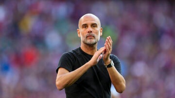 Guardiola en el partido del Bournemouth
