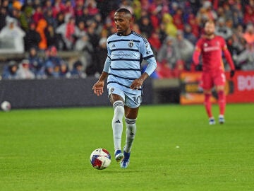 Gadi Kinda, en un partido con el Sporting Kansas City en octubre de 2023