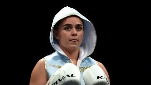 Georgia O'Connor, en un combate en 2022 en Londres