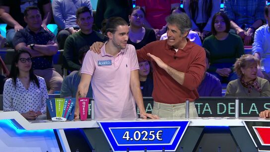 &Aacute;lvaro, a un gajo de hacer historia y marcar un r&eacute;cord de La ruleta de la suerte: "&iexcl;Llevar&iacute;as m&aacute;s de 30.000 euros!"