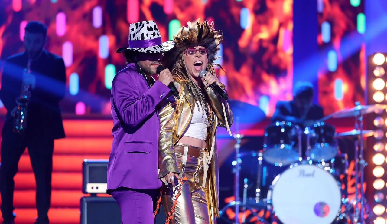 Funky power: Gisela y Agoney lo dan todo como Jamiroquai y Anastacia en ‘Bad girls’