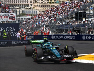 Fernando Alonso durante la qualy del GP de Mónaco