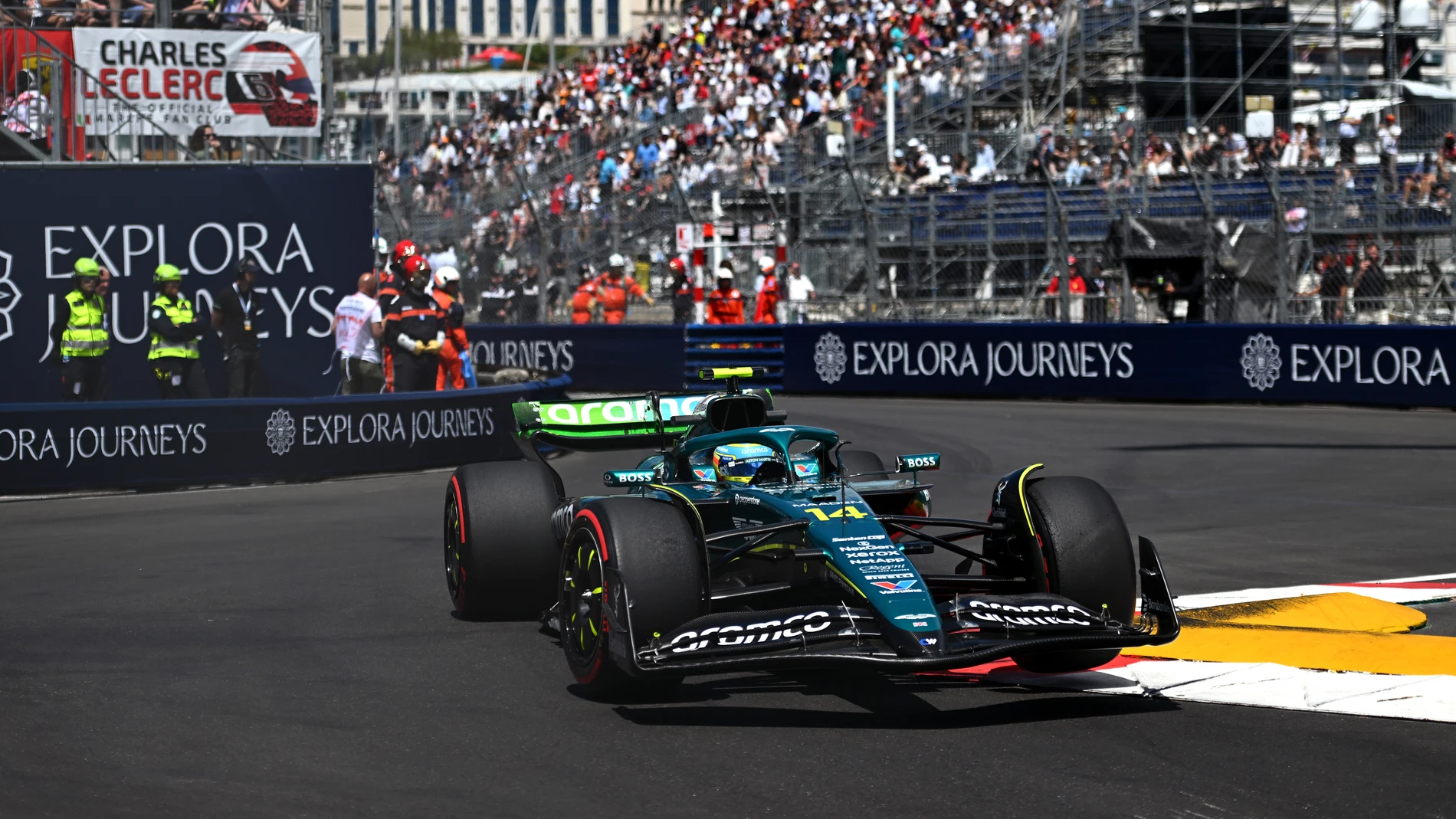 Fernando Alonso durante la qualy del GP de Mónaco Fernando Alonso durante la qualy del GP de Mónaco