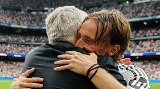Modric y Ancelotti Modric y Ancelotti
