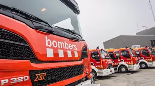 Imagen de archivo de los Bomberos de Barcelona. Imagen de archivo de los Bomberos de Barcelona.