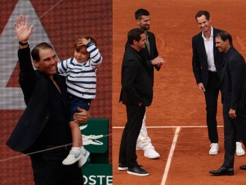 Imágenes del homenaje de Roland Garros a Rafa Nadal
