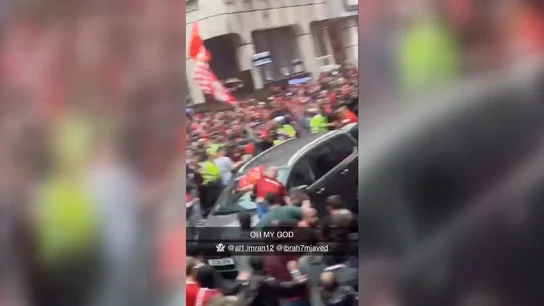 Momento del atropello masivo en Liverpool Momento del atropello masivo en Liverpool