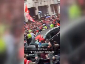 Momento del atropello masivo en Liverpool