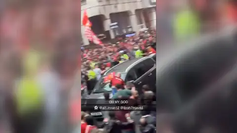Momento del atropello masivo en Liverpool Momento del atropello masivo en Liverpool