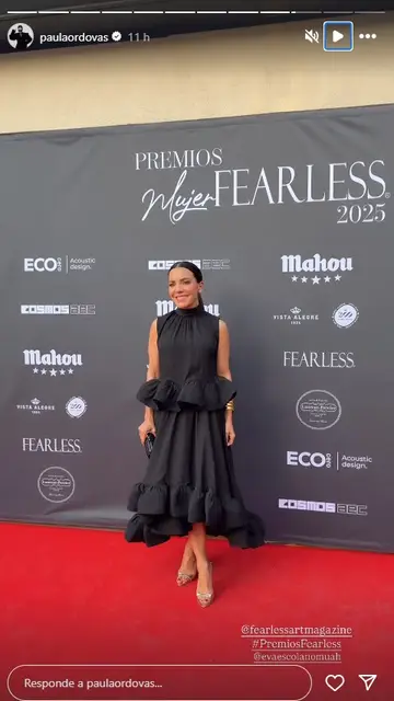 Paula Ordovás en los premios Mujer Fearless Paula Ordovás en los premios Mujer Fearless