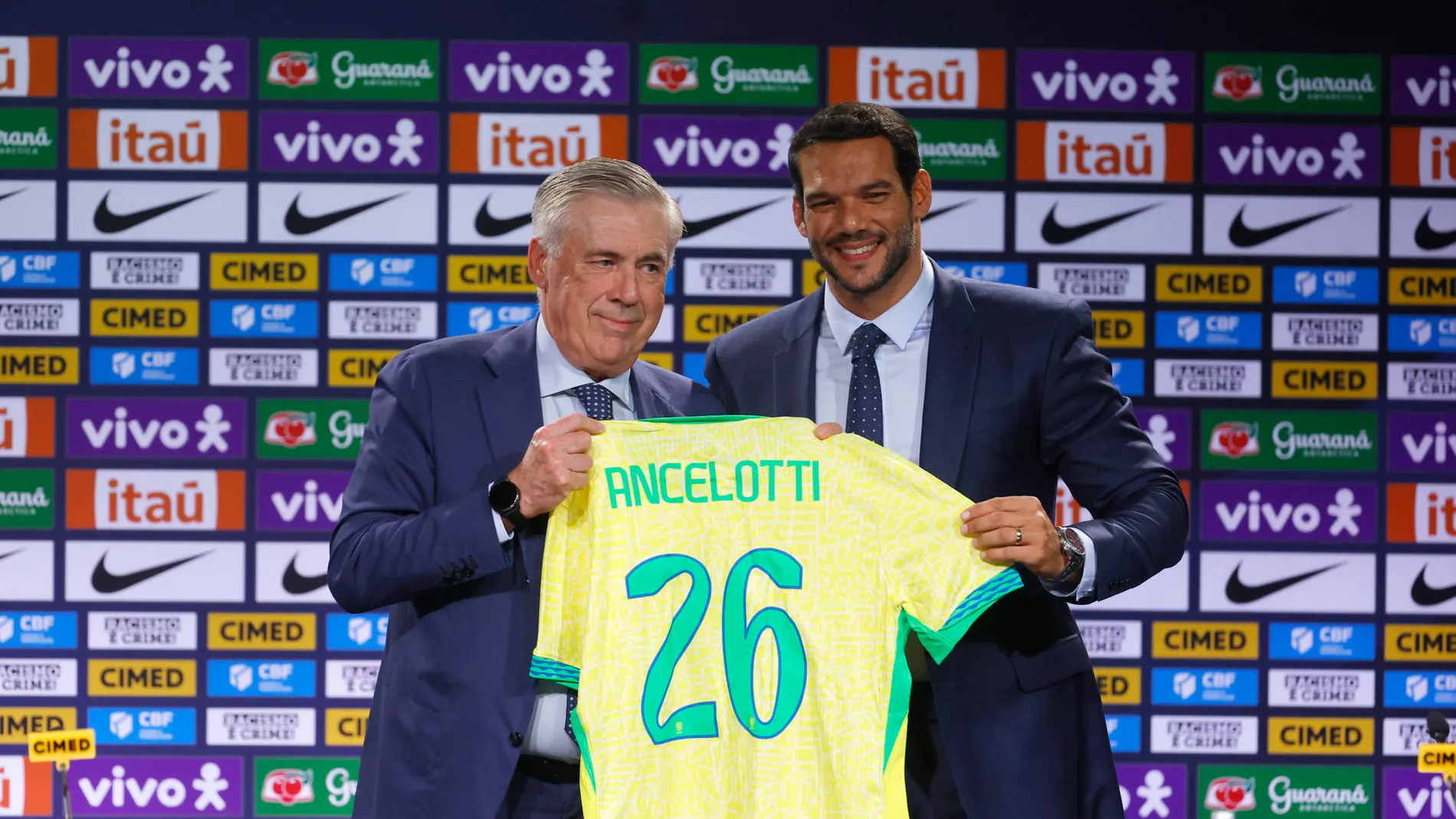 Ancelotti, presentado como nuevo técnico de Brasil Ancelotti, presentado como nuevo técnico de Brasil