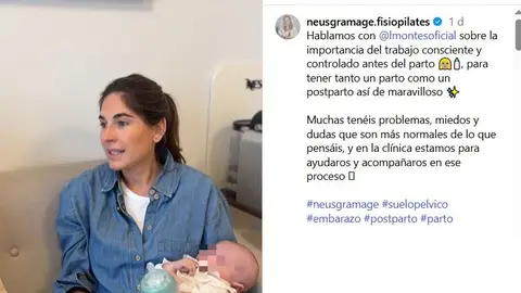 Lourdes Montes explicando la experiencia de su tercer postparto Lourdes Montes explicando la experiencia de su tercer postparto