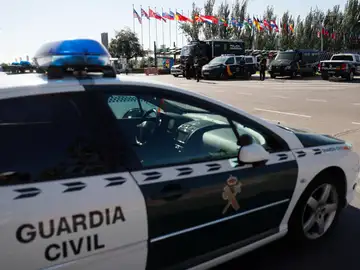 Un coche patrulla de la Guardia Civil Un coche patrulla de la Guardia Civil