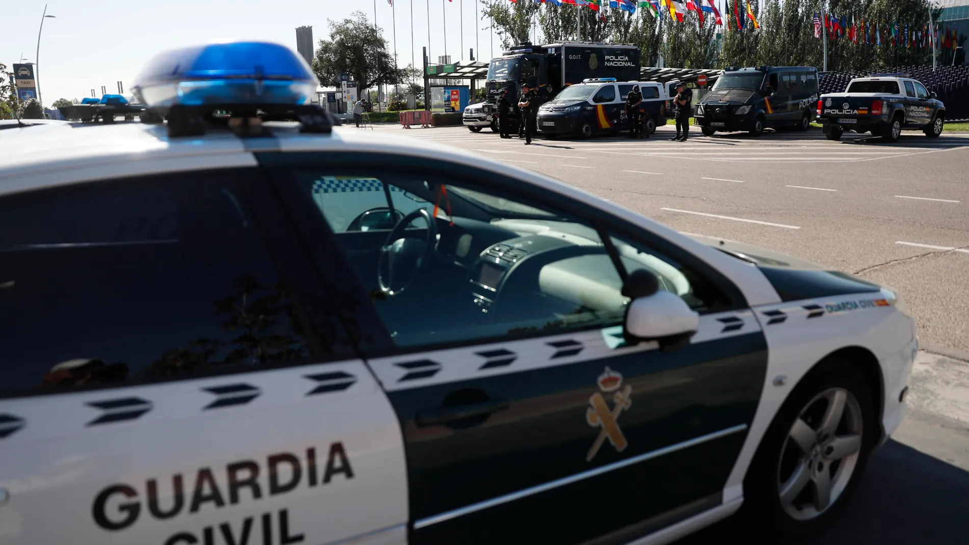 Un coche patrulla de la Guardia Civil Un coche patrulla de la Guardia Civil