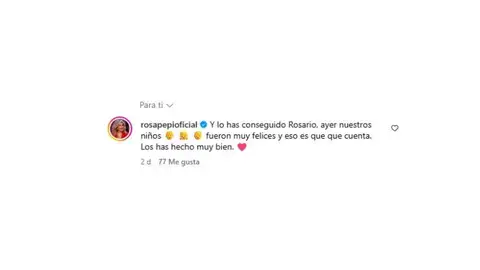 El comentario de Rosa Benito El comentario de Rosa Benito