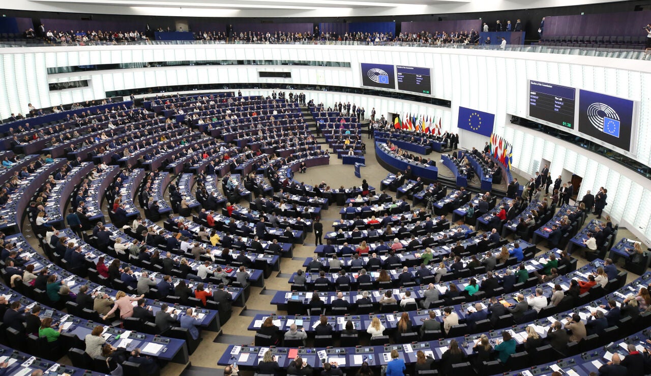 Imagen de archivo de una votaci&oacute;n en el Parlamento Europeo 