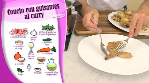 Ingredientes Conejo con guisantes al curry Ingredientes Conejo con guisantes al curry