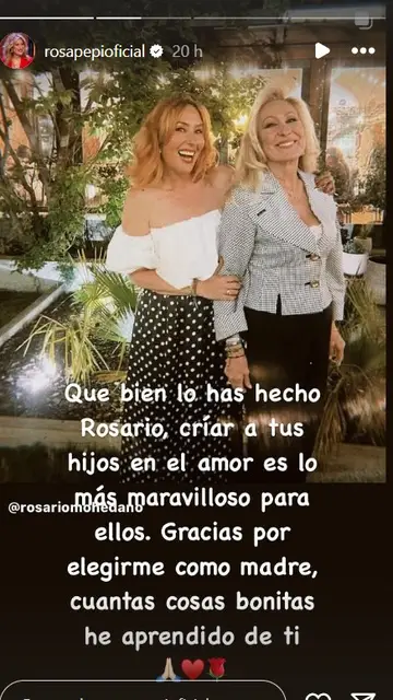 El mensaje de Rosa Benito a su hija, Rosario Mohedano El mensaje de Rosa Benito a su hija, Rosario Mohedano