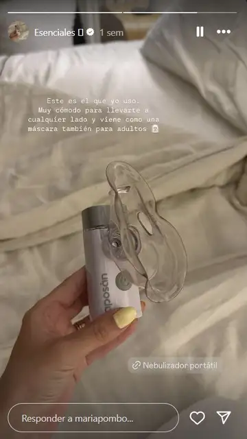 El nebulizador que usa María Pombo El nebulizador que usa María Pombo