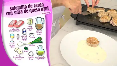Ingredientes Solomillo de cerdo con salsa de queso azul Ingredientes Solomillo de cerdo con salsa de queso azul