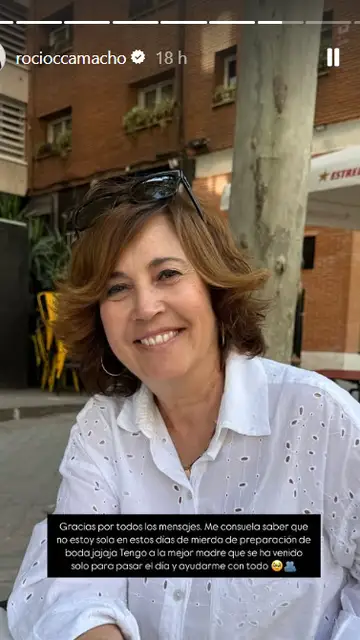 Rocío Camacho le da las gracias a su madre por la ayuda Rocío Camacho le da las gracias a su madre por la ayuda