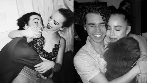 Cameron Boyce con Dove Cameron y Sofia Carson Cameron Boyce con Dove Cameron y Sofia Carson