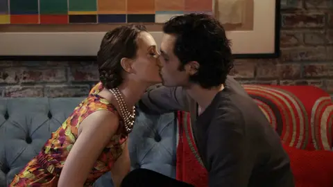 Leighton Meester y Penn Badgley, Dan y Blair en Gossip Girl Leighton Meester y Penn Badgley, Dan y Blair en Gossip Girl