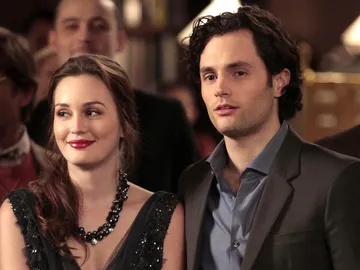 Leighton Meester y Penn Badgley, Dan y Blair en Gossip Girl Leighton Meester y Penn Badgley, Dan y Blair en Gossip Girl