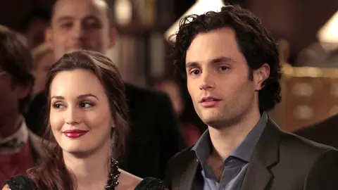 Leighton Meester y Penn Badgley, Dan y Blair en Gossip Girl Leighton Meester y Penn Badgley, Dan y Blair en Gossip Girl