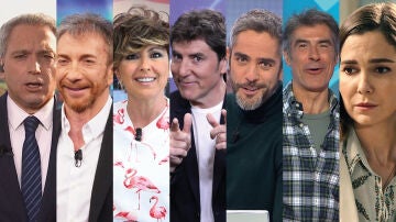 Vicente Vallés, Pablo Motos, Sonsoles Ónega, Manel Fuentes, Roberto Leal, Jorge Fernández y Natalia Sánchez