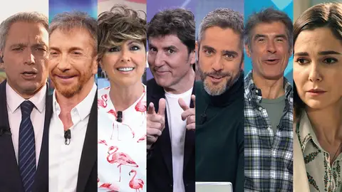 Vicente Vallés, Pablo Motos, Sonsoles Ónega, Manel Fuentes, Roberto Leal, Jorge Fernández y Natalia Sánchez Vicente Vallés, Pablo Motos, Sonsoles Ónega, Manel Fuentes, Roberto Leal, Jorge Fernández y Natalia Sánchez
