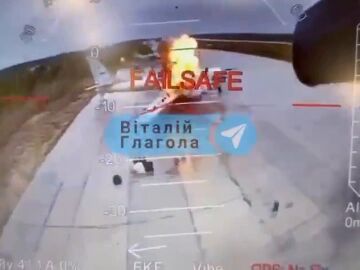Imagen del ataque ucraniano con drones.