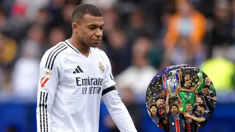 Kylian Mbappé en un partido con el Real Madrid Kylian Mbappé en un partido con el Real Madrid