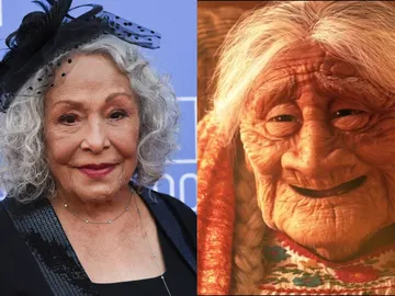 La actriz Renée Victor junto a su personaje en Coco, de Pixar La actriz Renée Victor junto a su personaje en Coco, de Pixar