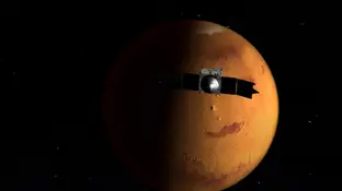 La NASA observa cómo Marte perdió agua en el espacio Ilustración artística del orbitador MAVEN de la NASA en Marte REMITIDA / HANDOUT por NASA Fotografía remitida a medios de comunicación exclusivamente para ilustrar la noticia a la que hace referencia la imagen, y citando la procedencia de la imagen en la firma 29/05/2025