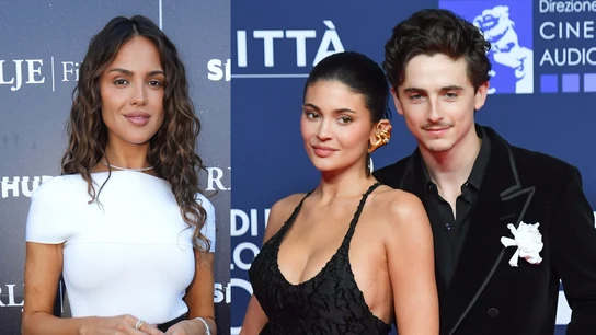 Eiza González y Kylie Jenner con Timothée Chalamet Eiza González y Kylie Jenner con Timothée Chalamet