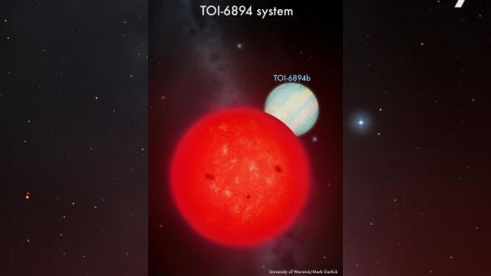 Encuentran un planeta gigante que orbita sobre la estrella m&aacute;s peque&ntilde;a jam&aacute;s detectada
